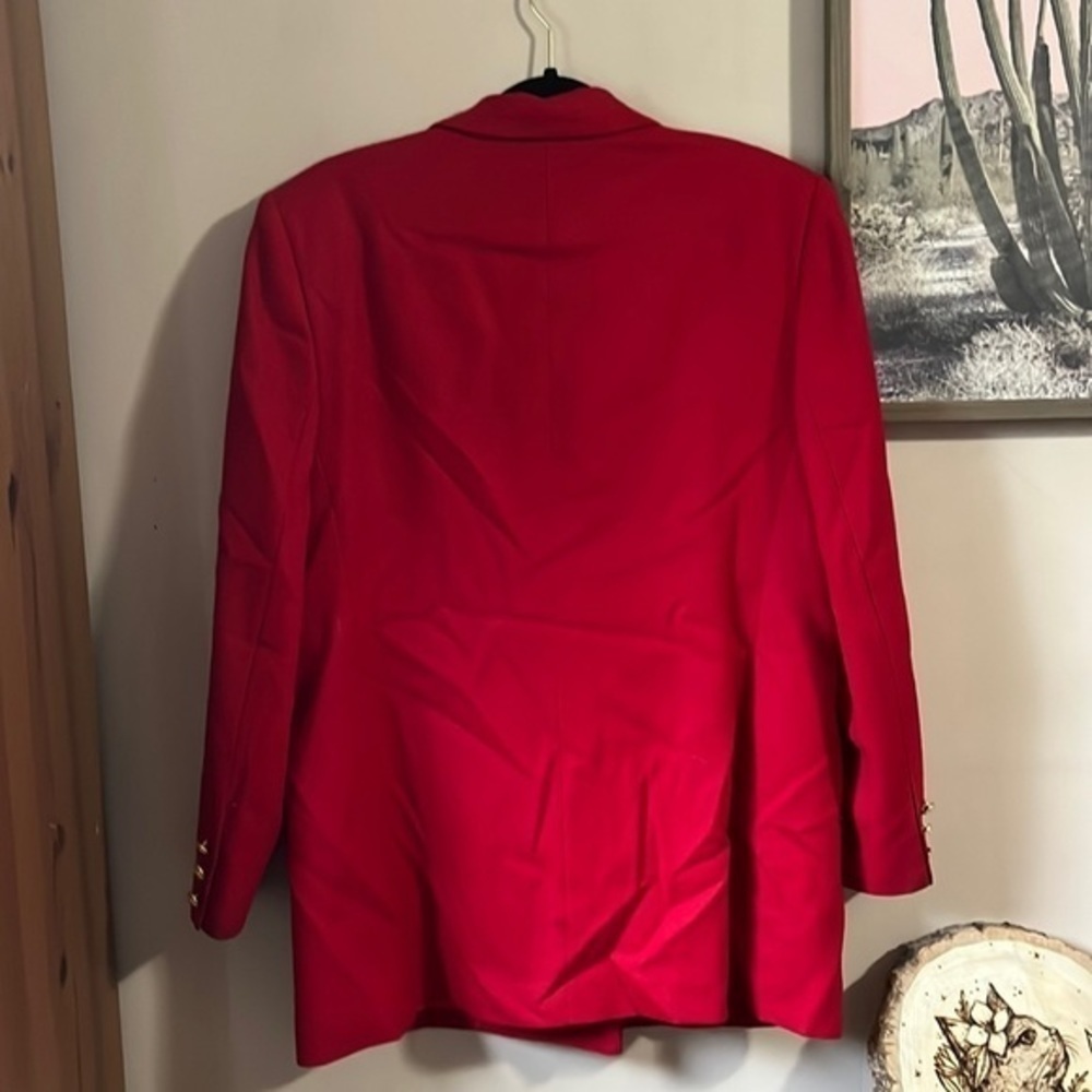 Vintage Pendleton Red Virgin Wool Double-Button B… - image 8